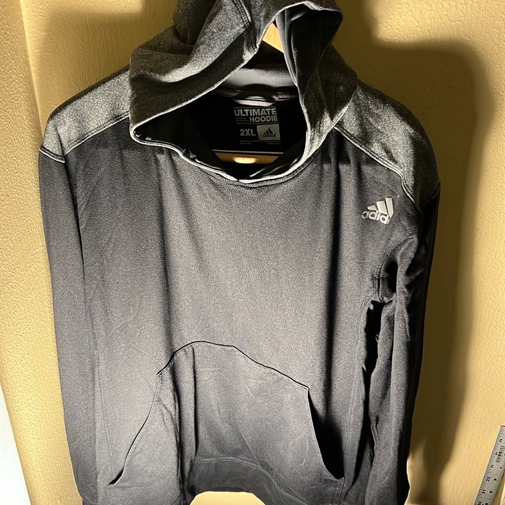 Adidas Men’s Ultimate ClimaWarm Hoodie Color Black/Gray Size 2XL